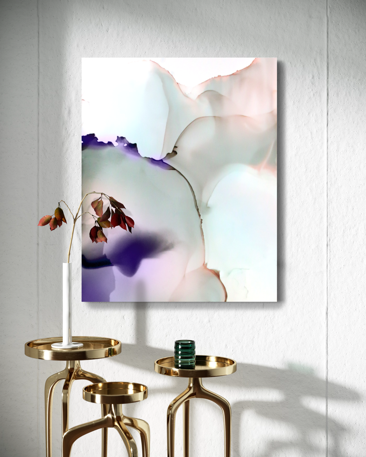 Abstract Wall Art Prints Loose Watercolor Paper & Canvas | Uplands 3