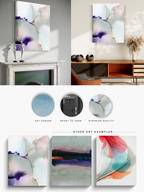 Abstract Wall Art Prints Loose Watercolor Paper & Canvas | Uplands 3