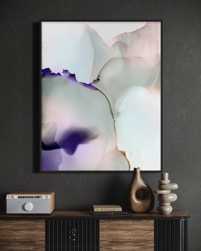 Abstract Wall Art Prints Loose Watercolor Paper & Canvas | Uplands 3