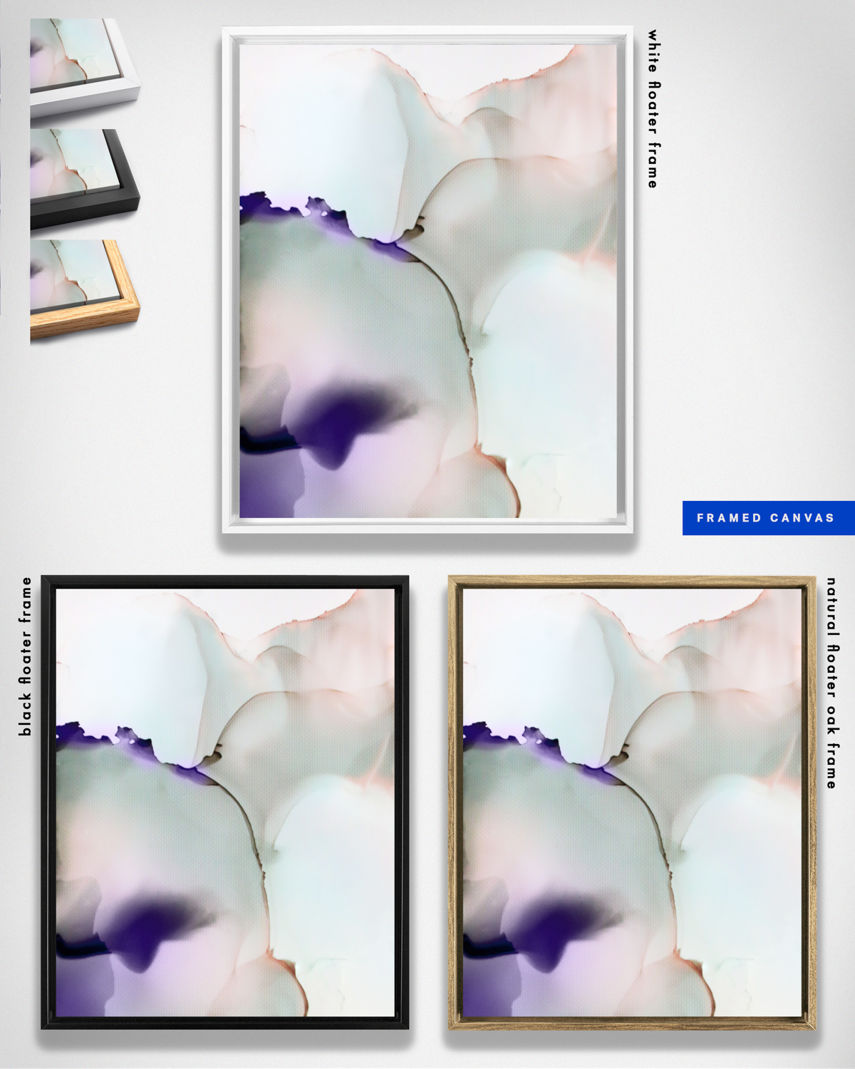 Abstract Wall Art Prints Loose Watercolor Paper & Canvas | Uplands 3