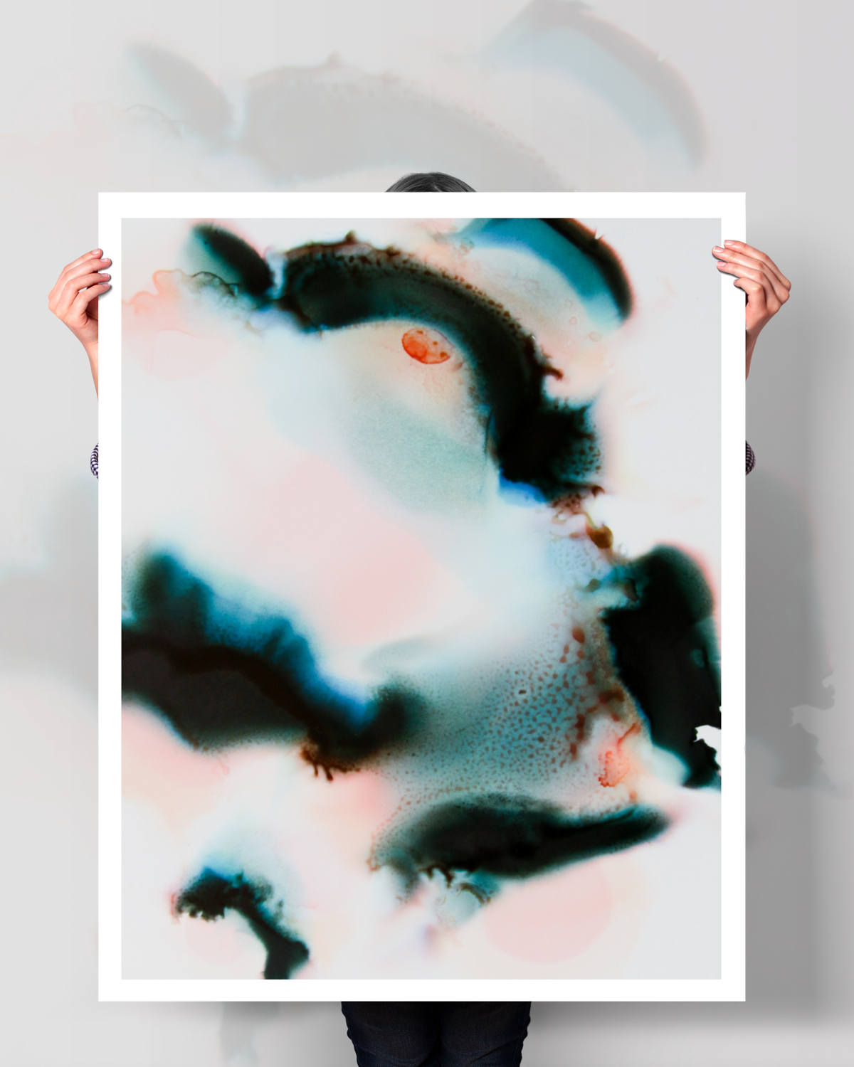 Abstract Wall Art Prints Loose Watercolor Paper & Canvas | Uplands 4