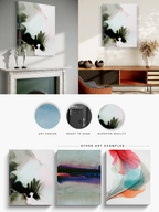 Abstract Wall Art Prints Loose Watercolor Paper & Canvas | Uplands 5