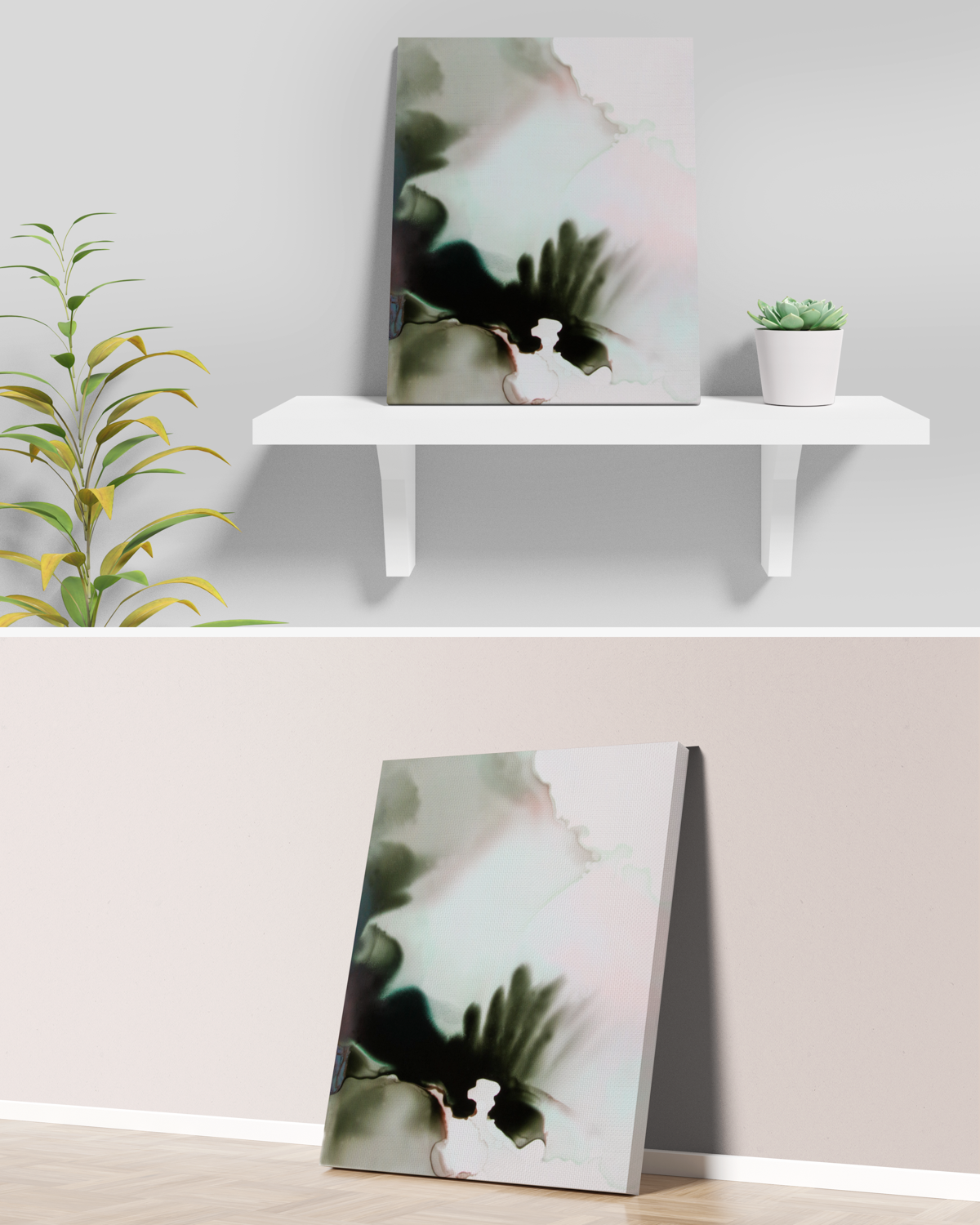 Abstract Wall Art Prints Loose Watercolor Paper & Canvas | Uplands 5