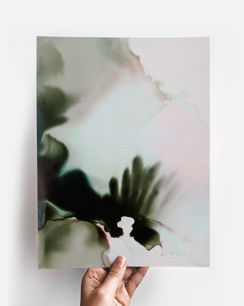 Abstract Wall Art Prints Loose Watercolor Paper & Canvas | Uplands 5