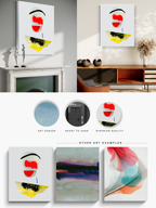 Abstract Wall Art Prints Loose Watercolor Paper & Canvas | Veluu