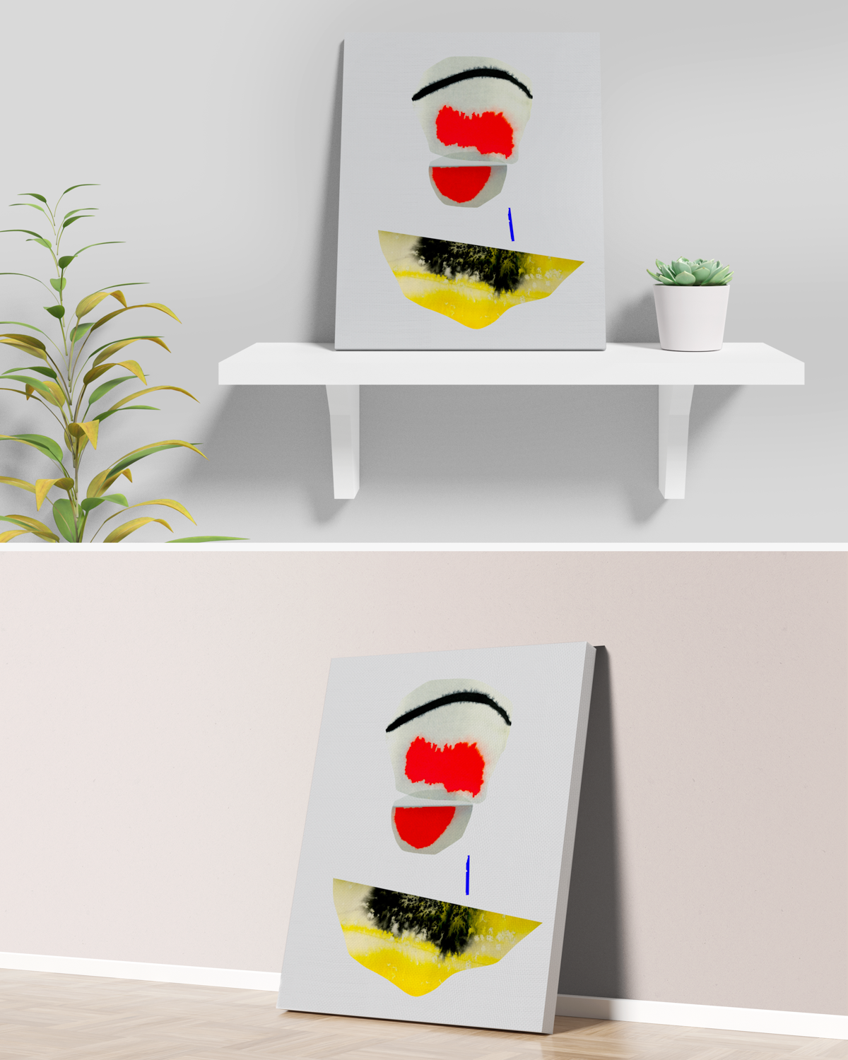 Abstract Wall Art Prints Loose Watercolor Paper & Canvas | Veluu