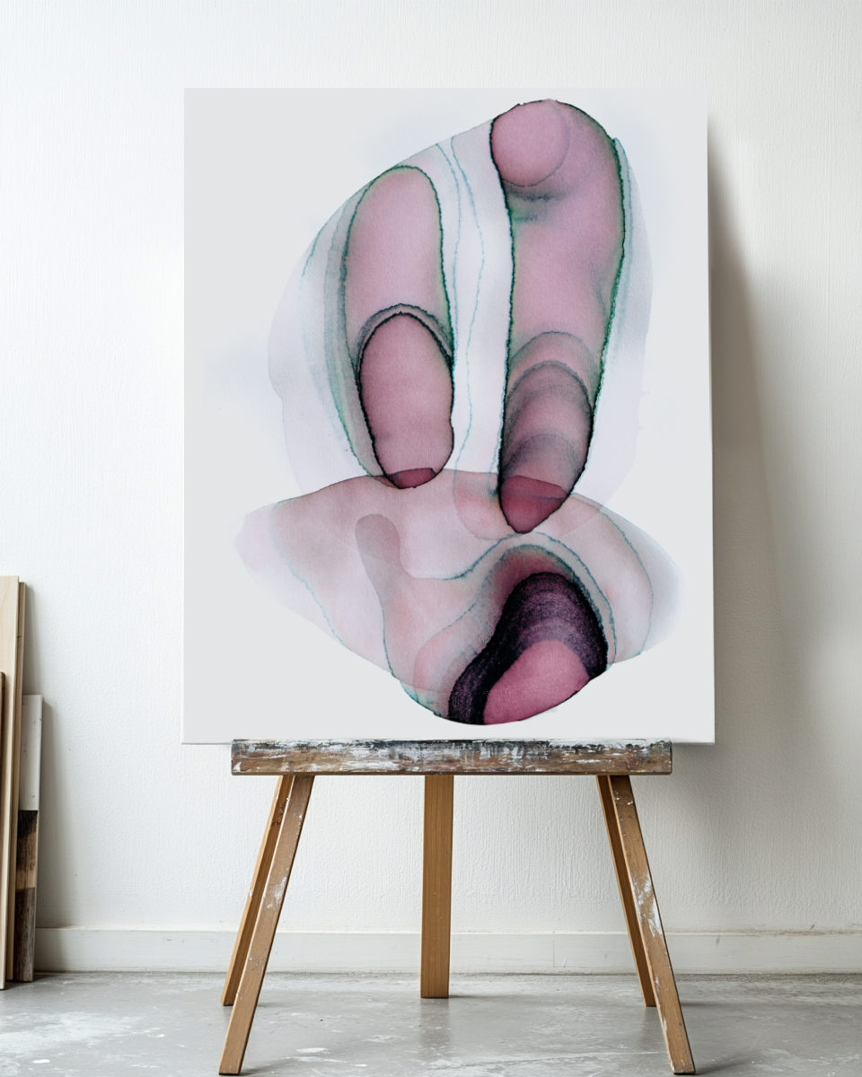 Abstract Wall Art Prints Loose Watercolor Paper & Canvas | Rosha