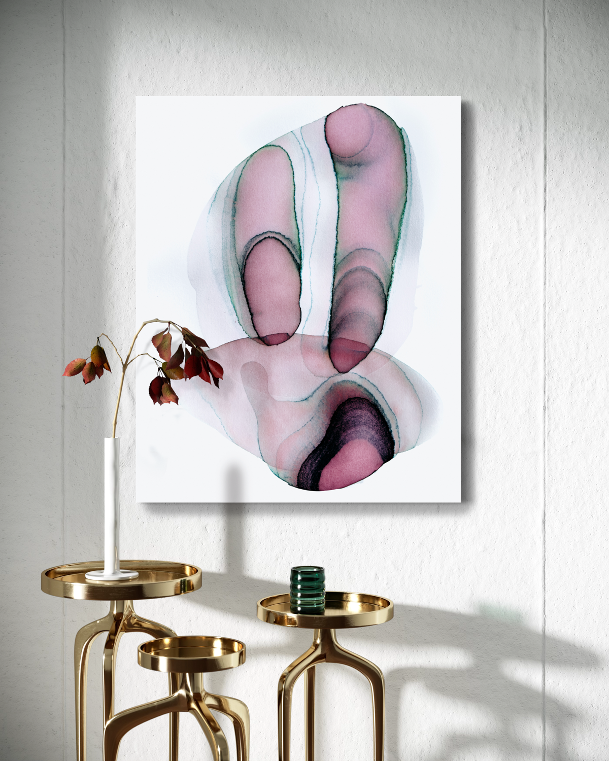Abstract Wall Art Prints Loose Watercolor Paper & Canvas | Rosha