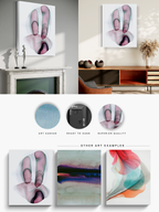 Abstract Wall Art Prints Loose Watercolor Paper & Canvas | Rosha