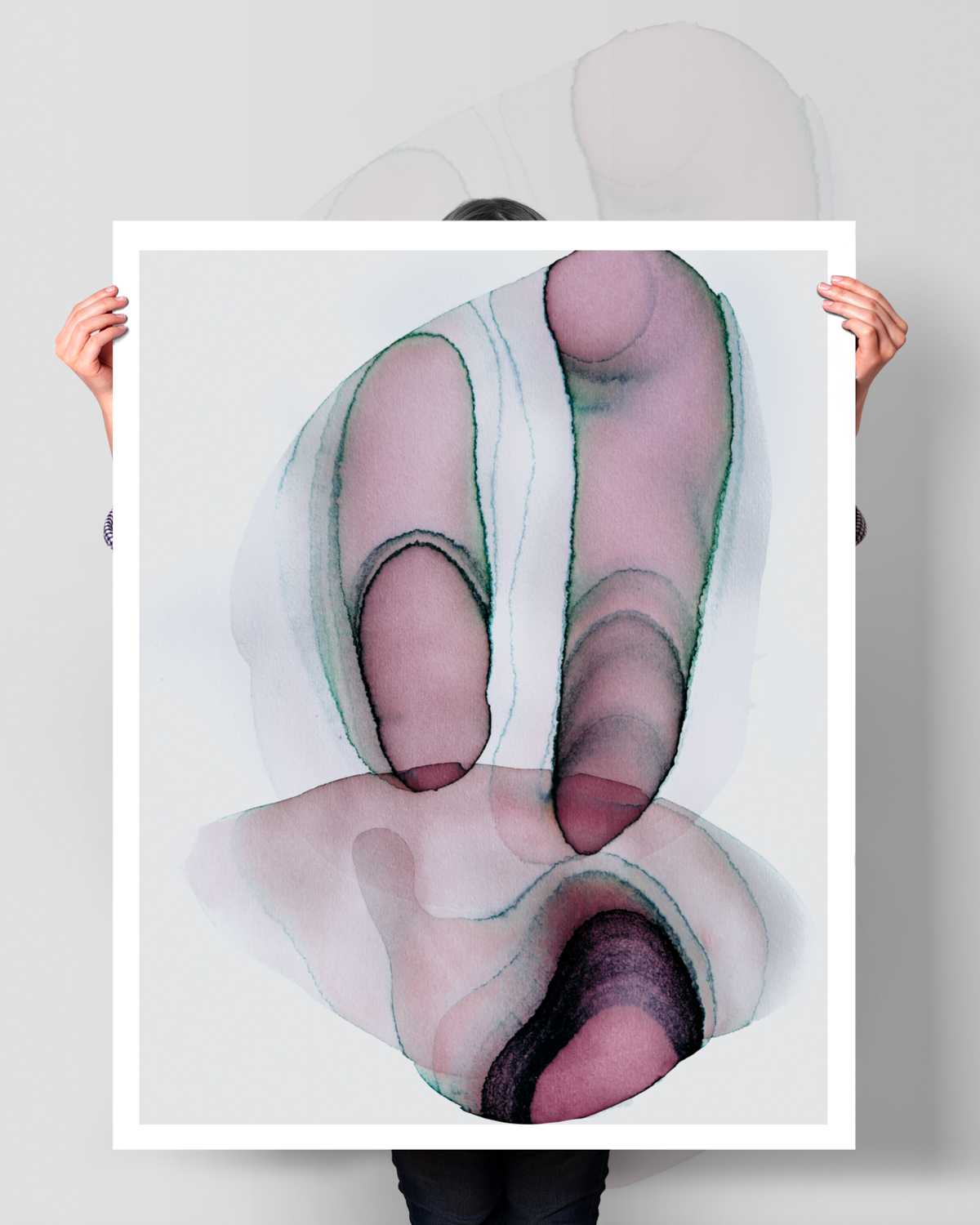 Abstract Wall Art Prints Loose Watercolor Paper & Canvas | Rosha