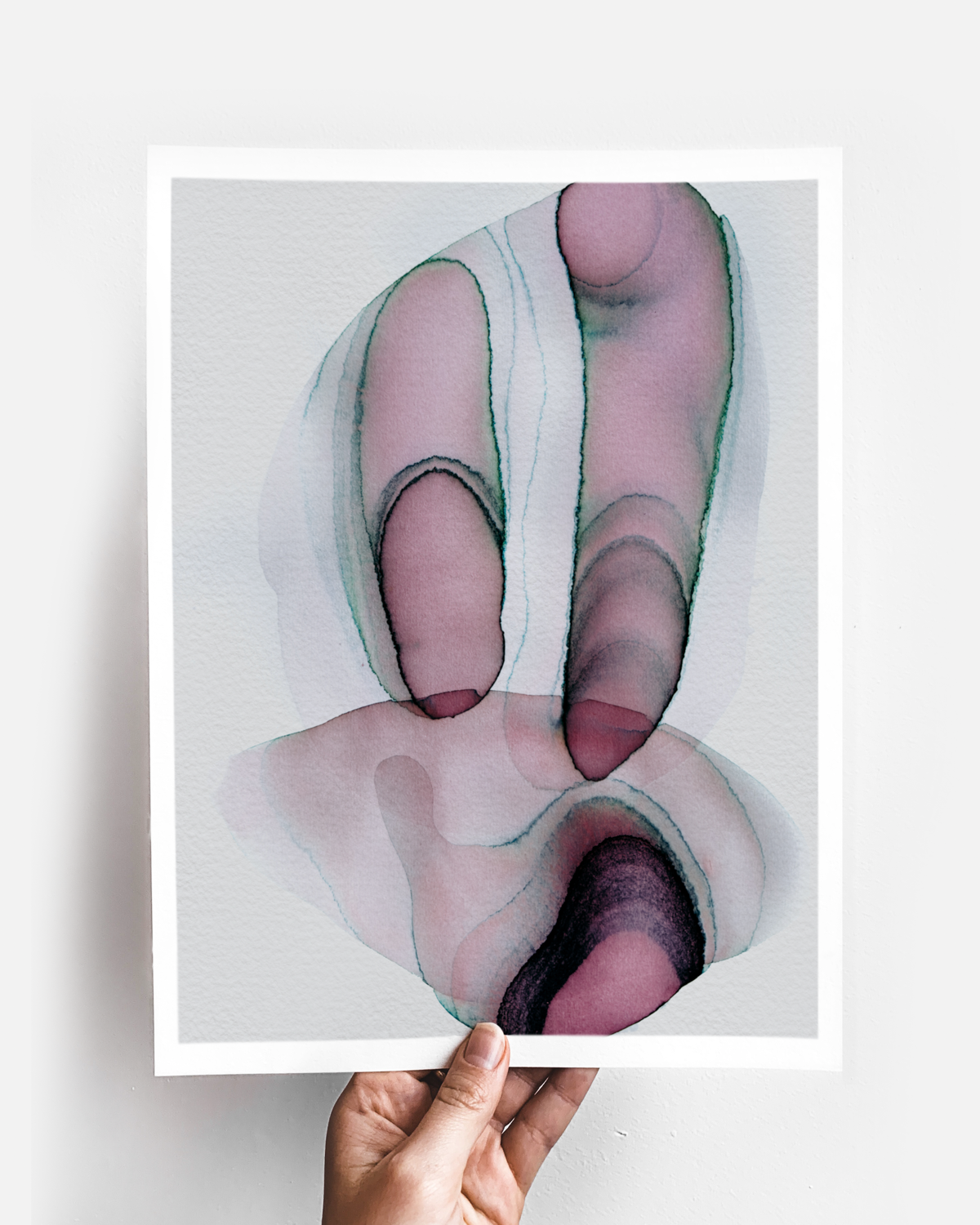 Abstract Wall Art Prints Loose Watercolor Paper & Canvas | Rosha