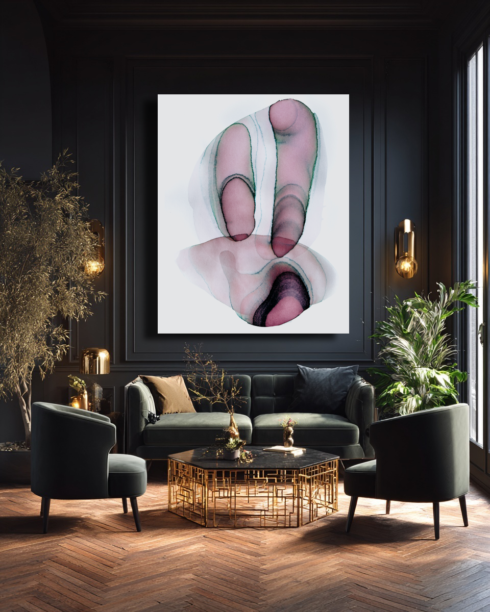 Abstract Wall Art Prints Loose Watercolor Paper & Canvas | Rosha