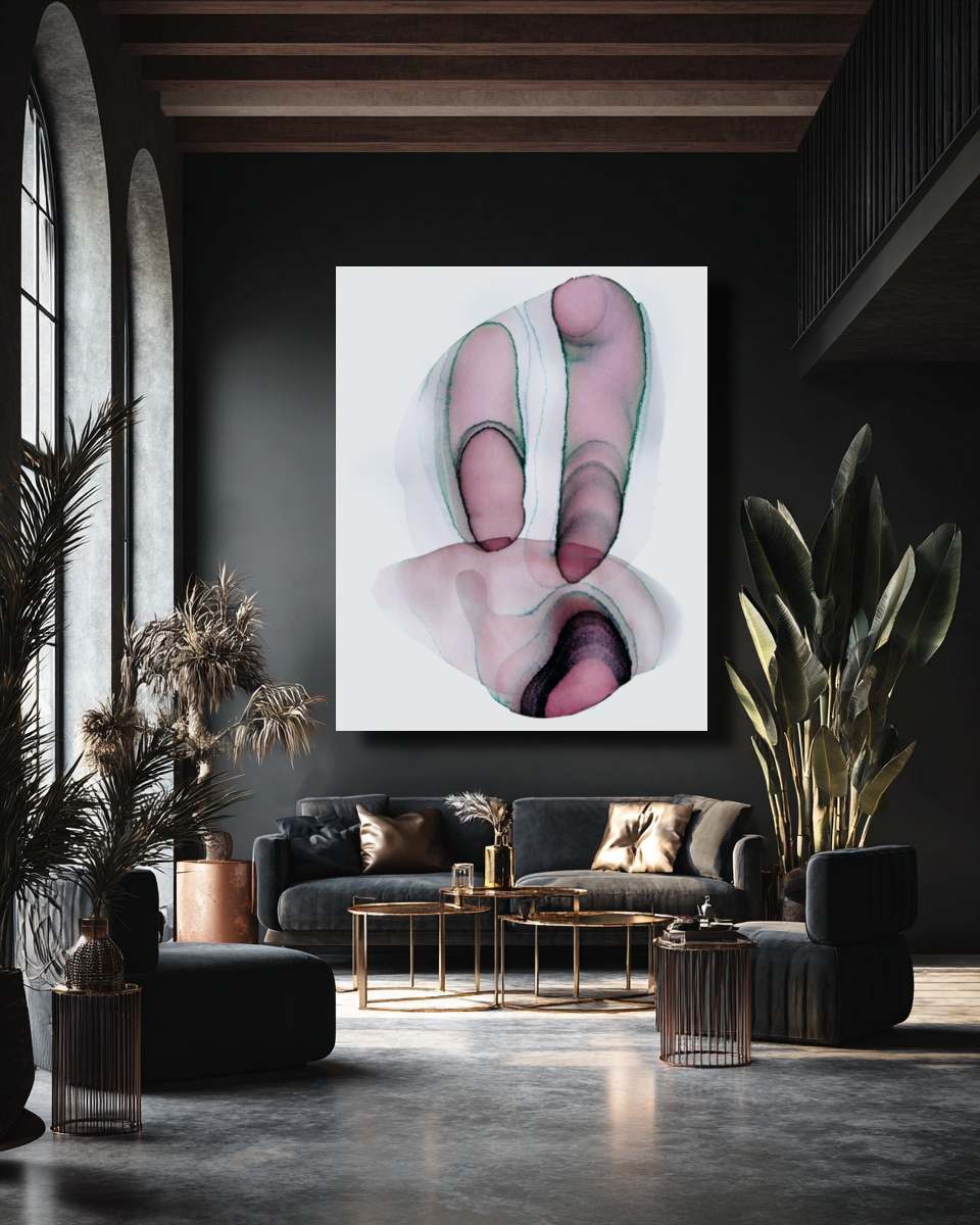 Abstract Wall Art Prints Loose Watercolor Paper & Canvas | Rosha