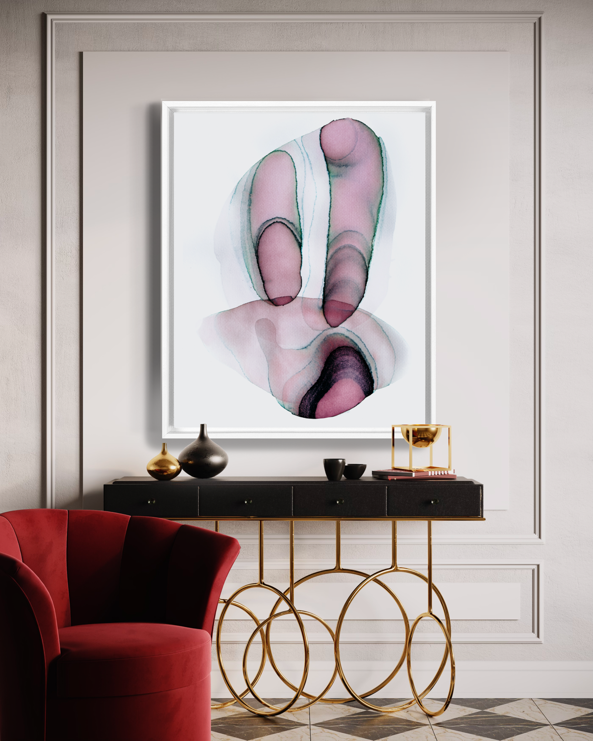 Abstract Wall Art Prints Loose Watercolor Paper & Canvas | Rosha