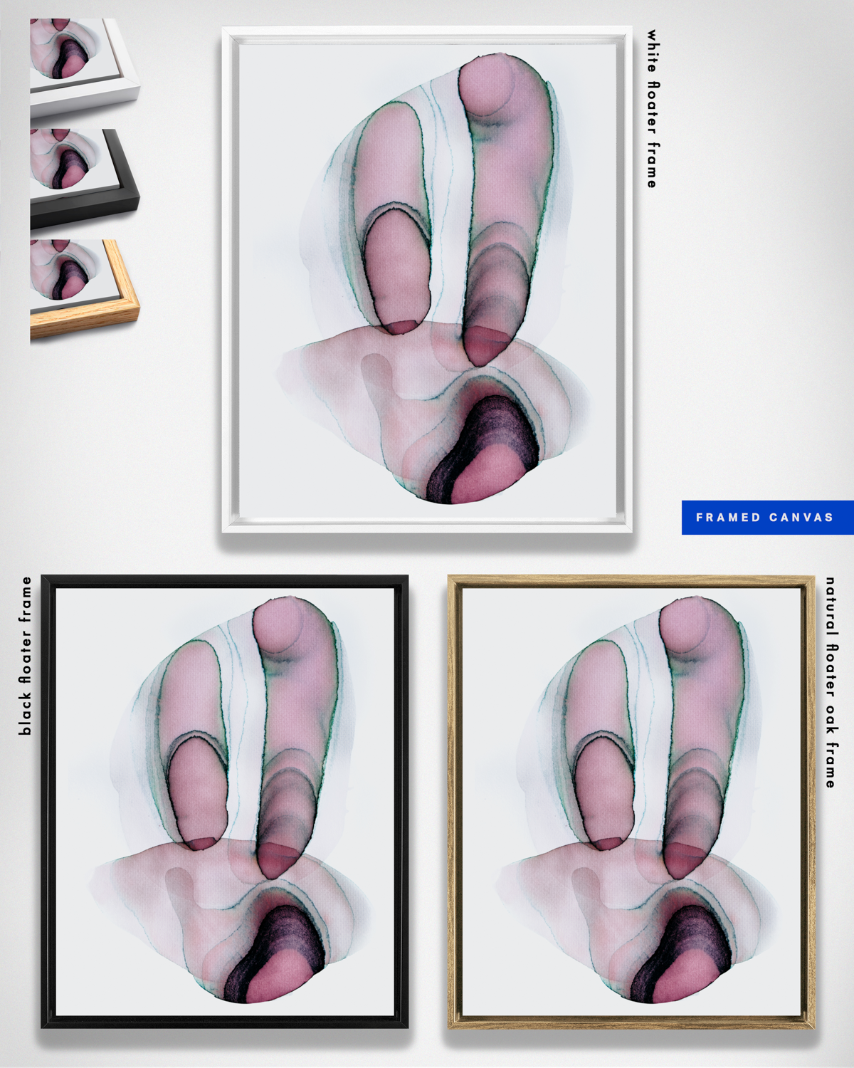 Abstract Wall Art Prints Loose Watercolor Paper & Canvas | Rosha