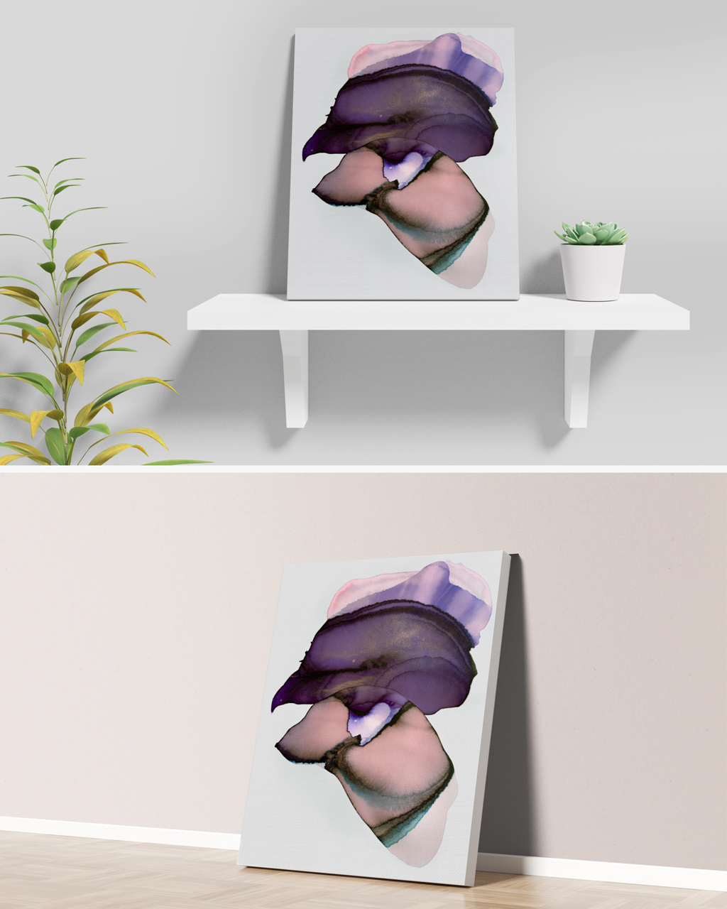 Abstract Wall Art Prints Loose Watercolor Paper & Canvas | Voulla