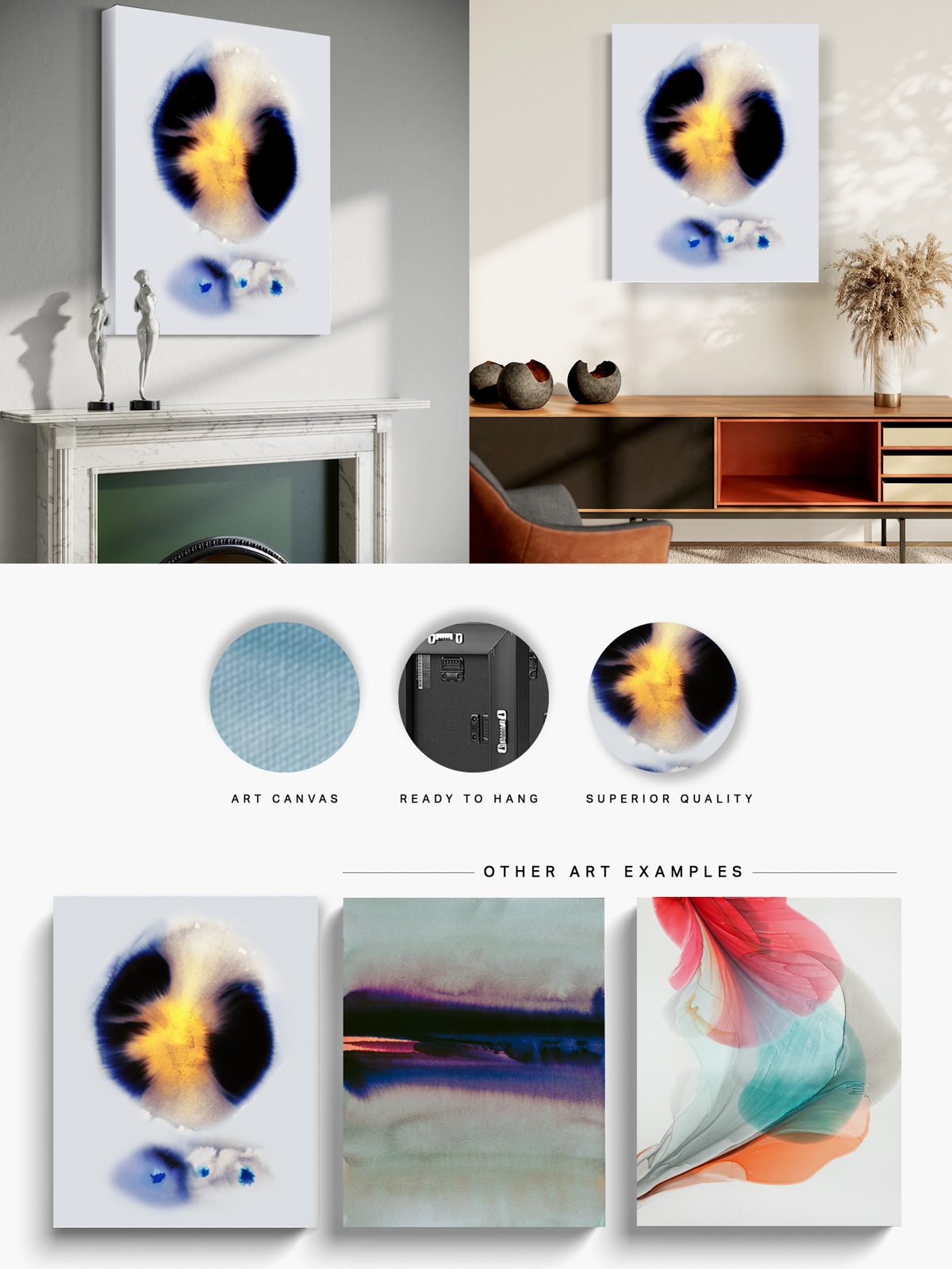 Abstract Wall Art Prints Loose Watercolor Paper & Canvas | Yarva
