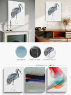 Animal Wall Art Prints Loose Watercolor Paper & Canvas | Ibis