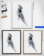 Animal Wall Art Prints Loose Watercolor Paper & Canvas | Parrot 1