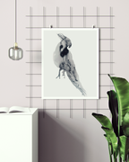 Animal Wall Art Prints Loose Watercolor Paper & Canvas | Parrot 1