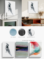 Animal Wall Art Prints Loose Watercolor Paper & Canvas | Parrot 1