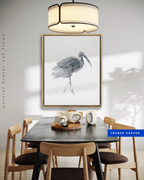 Animal Wall Art Prints Loose Watercolor Paper & Canvas | Stork 1