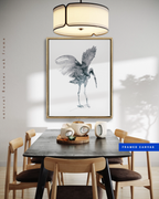 Animal Wall Art Prints Loose Watercolor Paper & Canvas | Stork 2