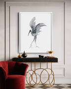 Animal Wall Art Prints Loose Watercolor Paper & Canvas | Stork 3