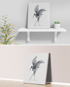 Animal Wall Art Prints Loose Watercolor Paper & Canvas | Stork 3