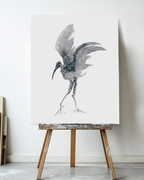 Animal Wall Art Prints Loose Watercolor Paper & Canvas | Stork 3