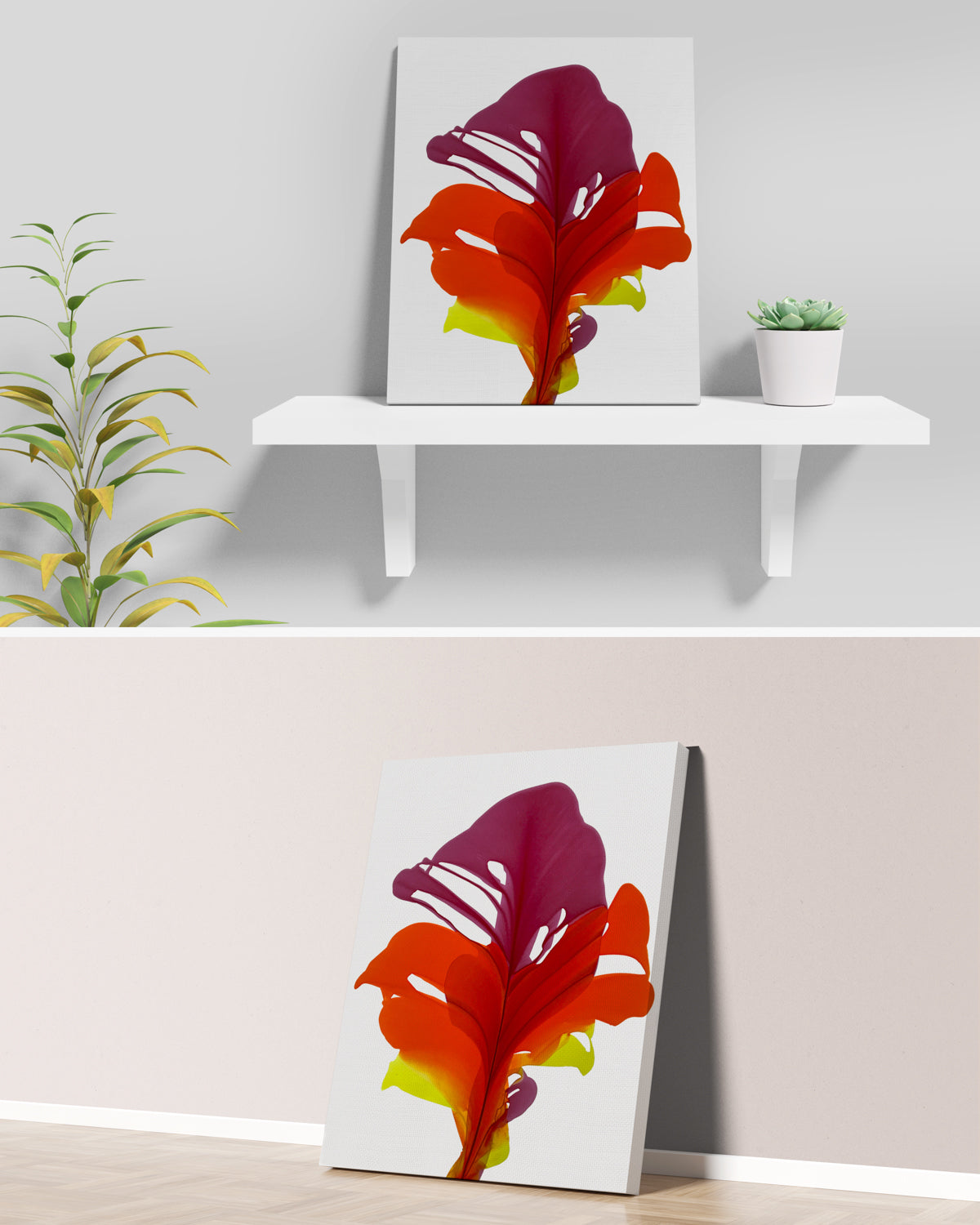 Botanical Wall Art Prints Abstract Floral Plant Watercolor Paper & Canvas | Bloom 10