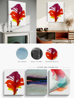 Botanical Wall Art Prints Abstract Floral Plant Watercolor Paper & Canvas | Bloom 10