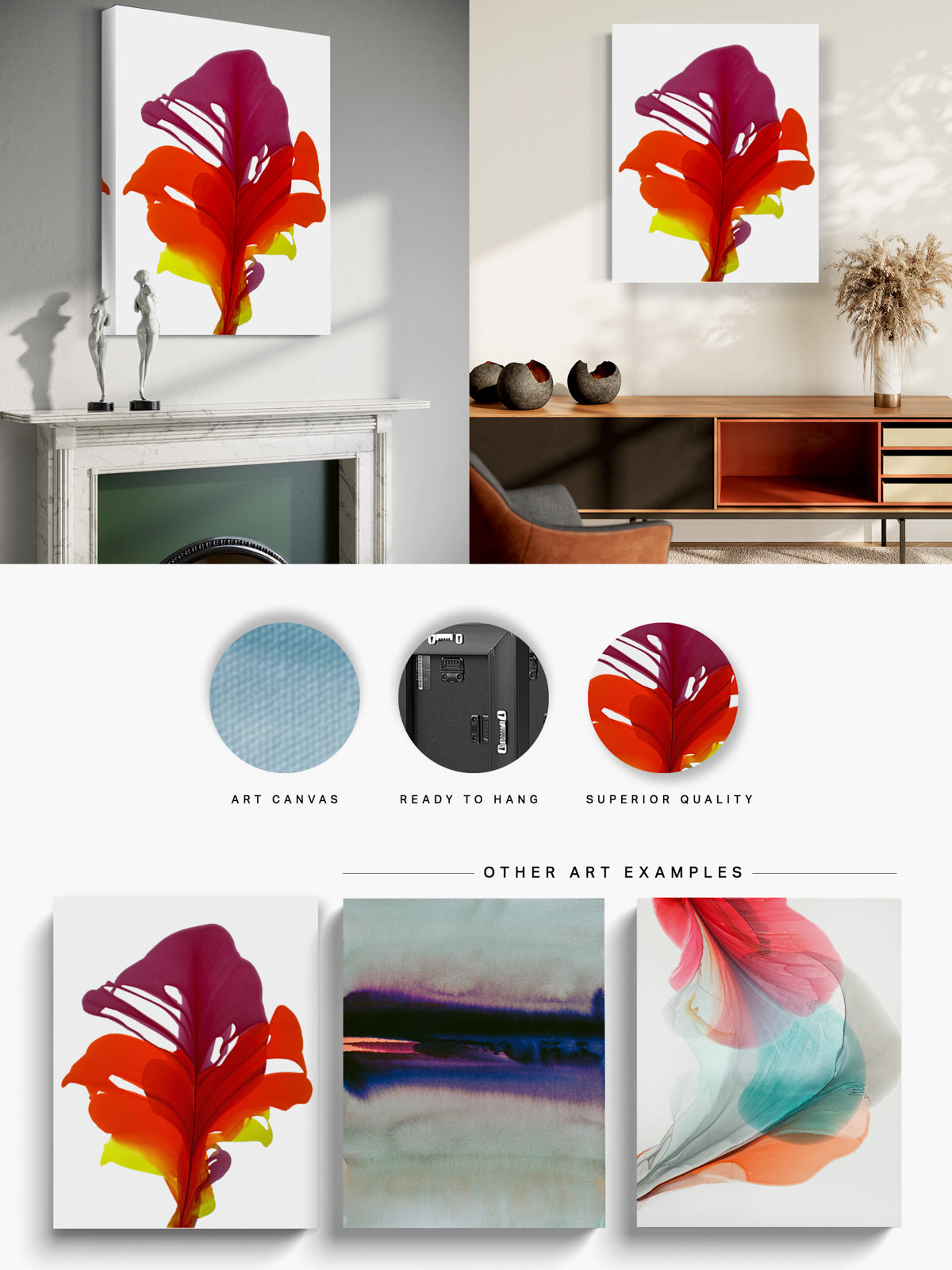 Botanical Wall Art Prints Abstract Floral Plant Watercolor Paper & Canvas | Bloom 10