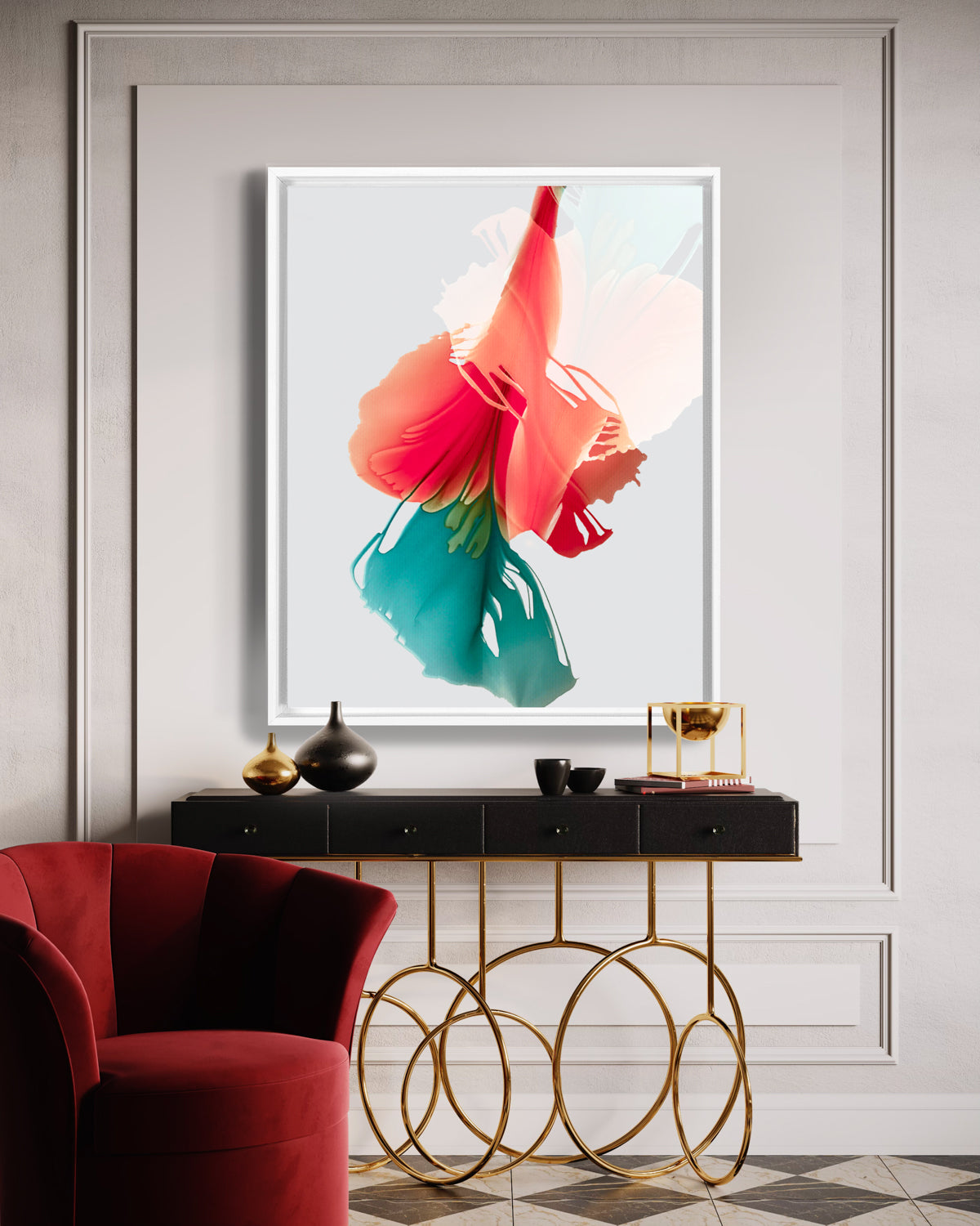 Botanical Wall Art Prints Abstract Floral Plant Watercolor Paper & Canvas | Bloom 11