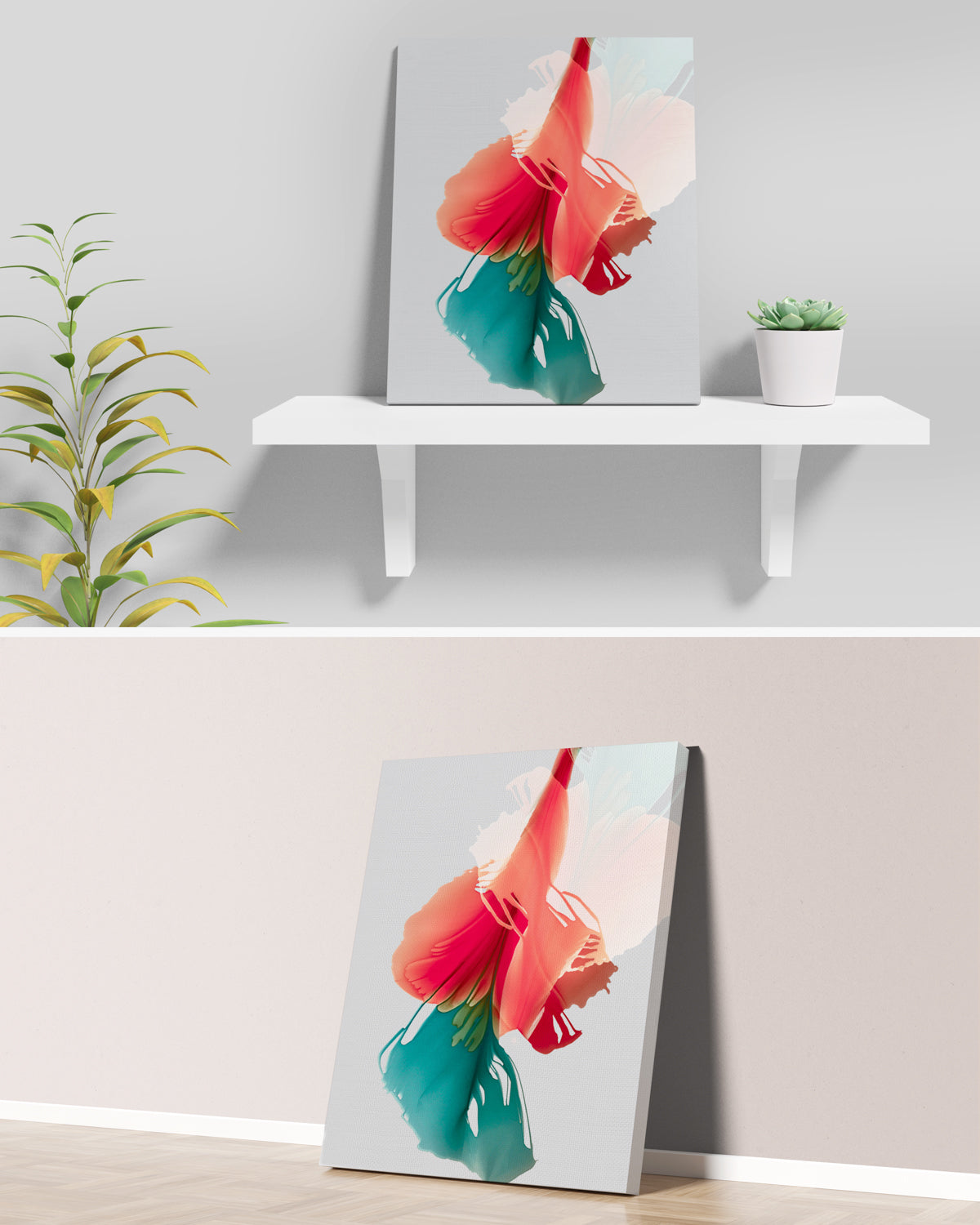 Botanical Wall Art Prints Abstract Floral Plant Watercolor Paper & Canvas | Bloom 11