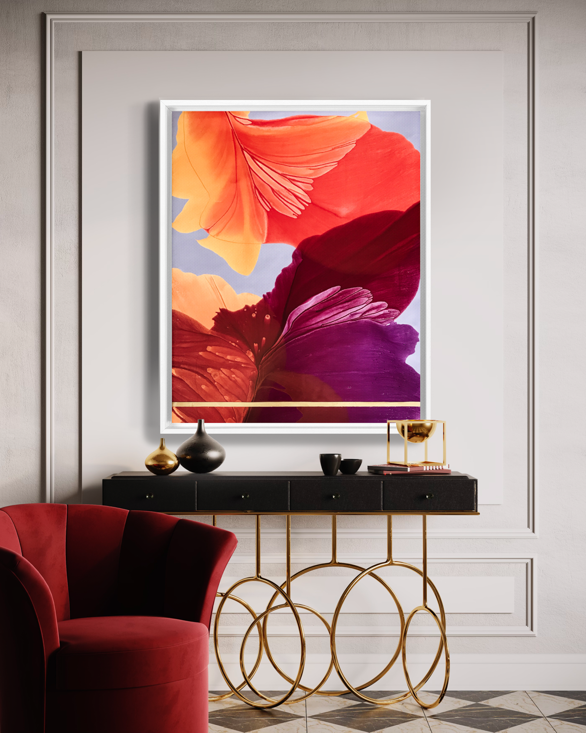 Botanical Wall Art Prints Abstract Floral Plant Watercolor Paper & Canvas | Bloom 12