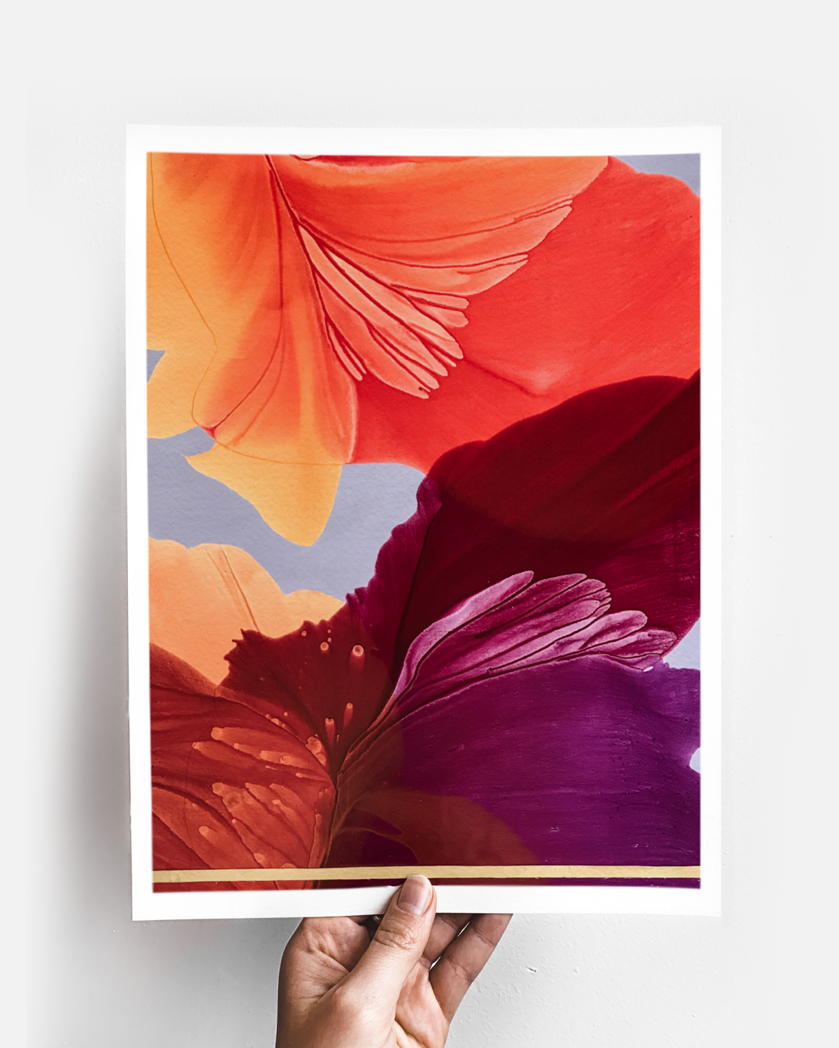 Botanical Wall Art Prints Abstract Floral Plant Watercolor Paper & Canvas | Bloom 12