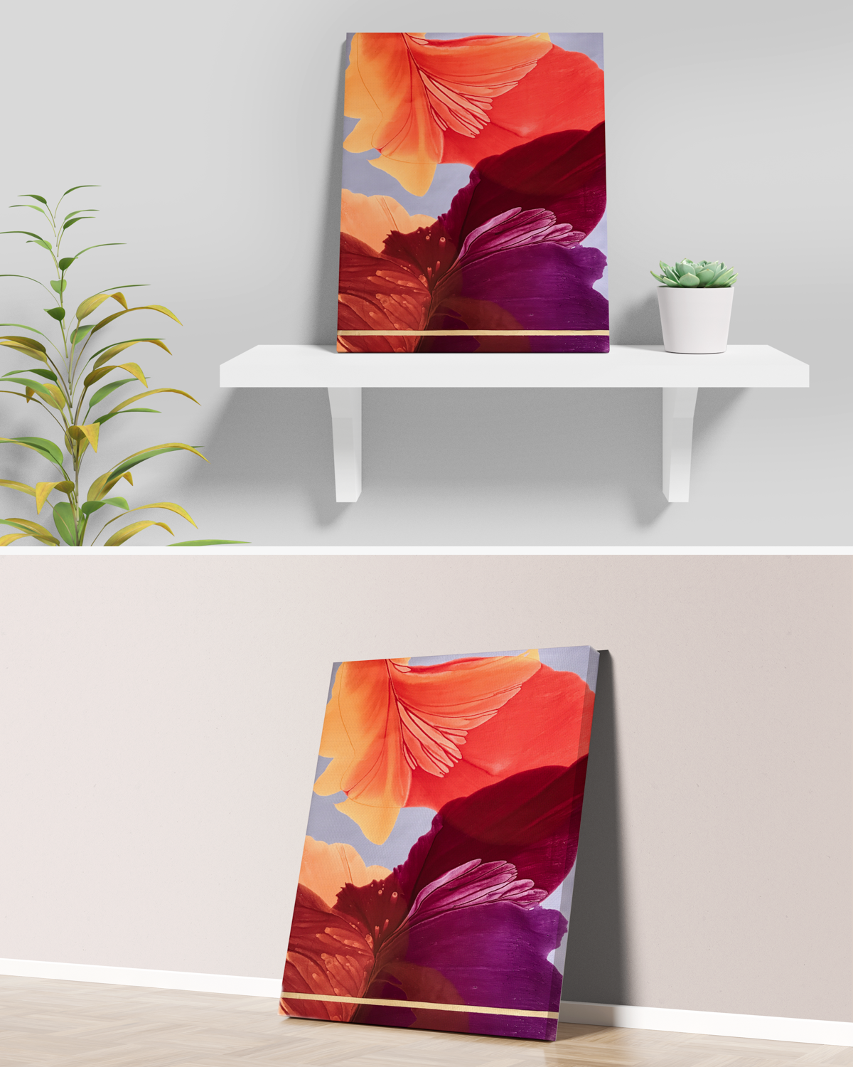 Botanical Wall Art Prints Abstract Floral Plant Watercolor Paper & Canvas | Bloom 12