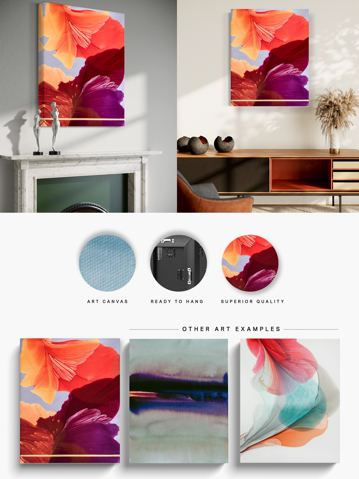 Botanical Wall Art Prints Abstract Floral Plant Watercolor Paper & Canvas | Bloom 12