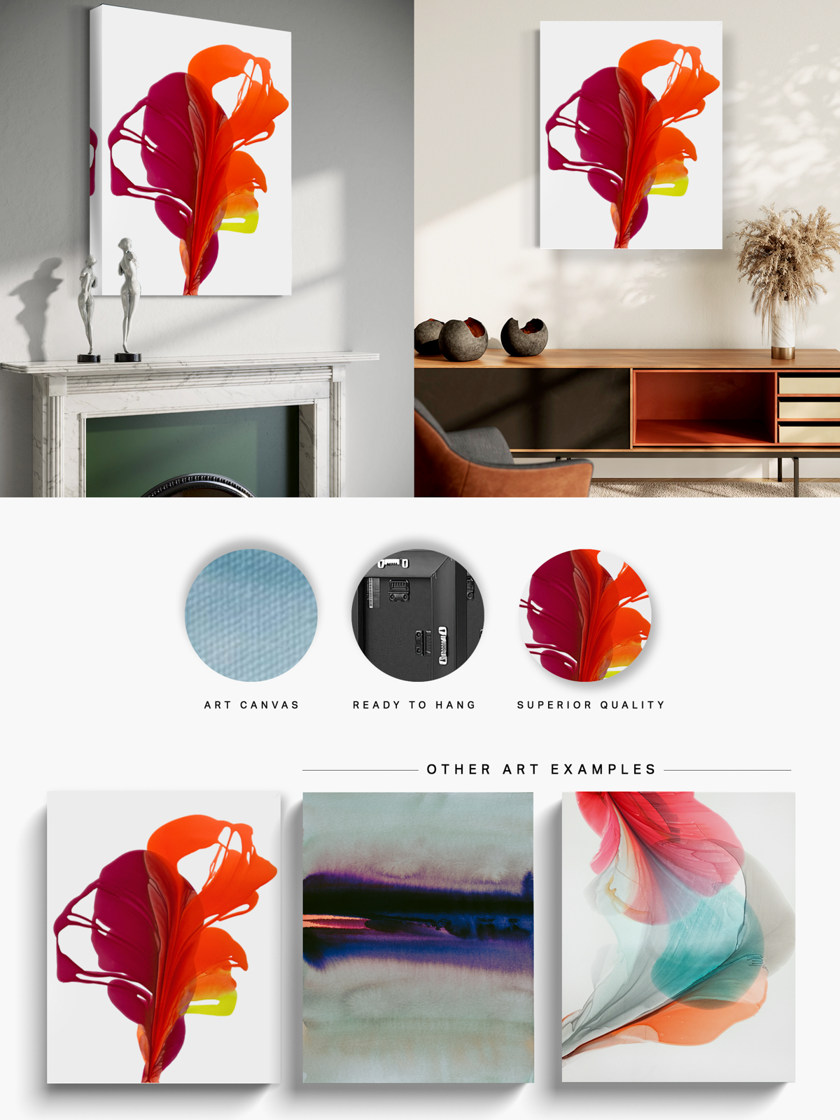 Botanical Wall Art Prints Abstract Floral Plant Watercolor Paper & Canvas | Bloom 13