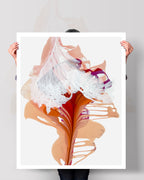Botanical Wall Art Prints Abstract Floral Plant Watercolor Paper & Canvas | Bloom 16