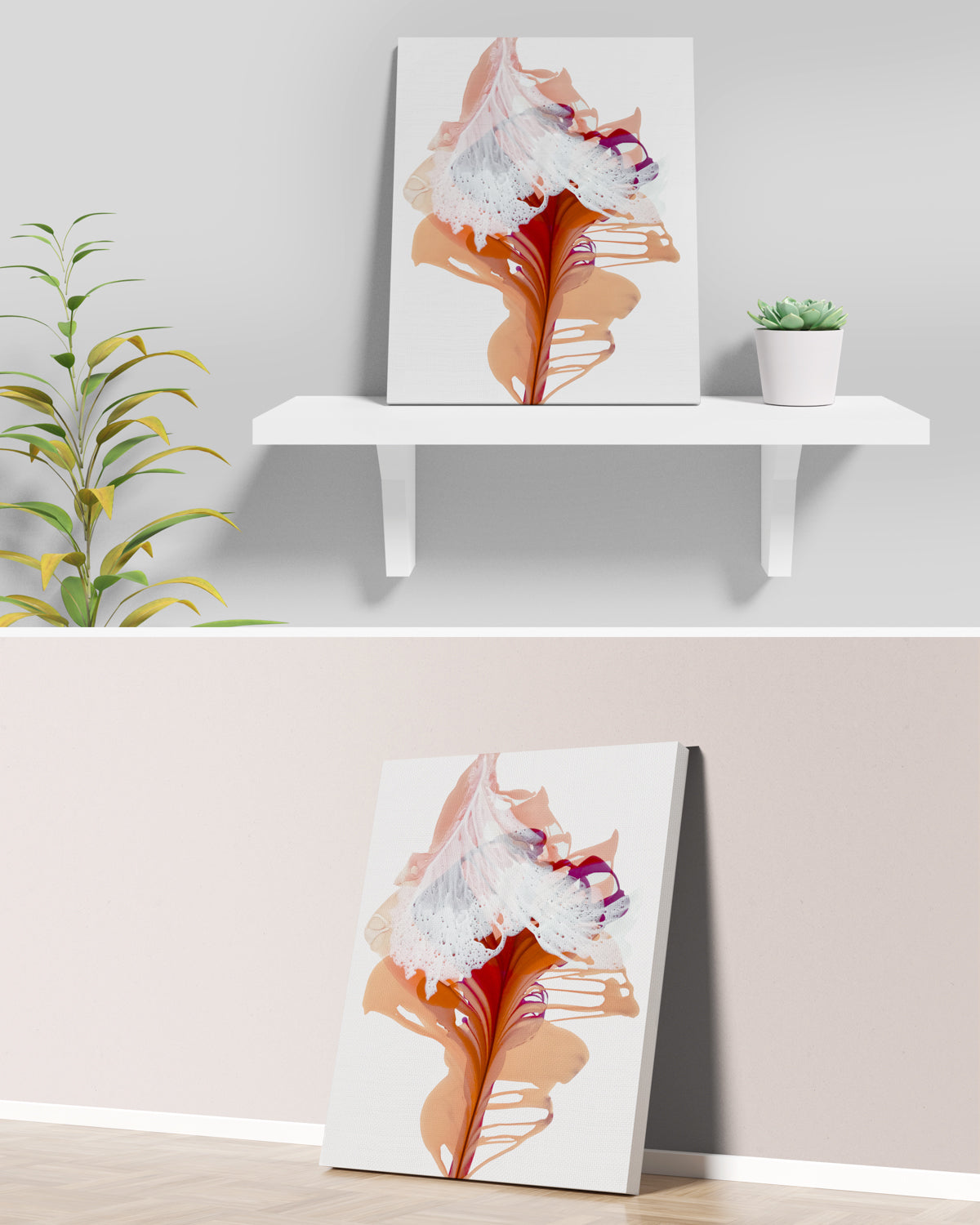 Botanical Wall Art Prints Abstract Floral Plant Watercolor Paper & Canvas | Bloom 16
