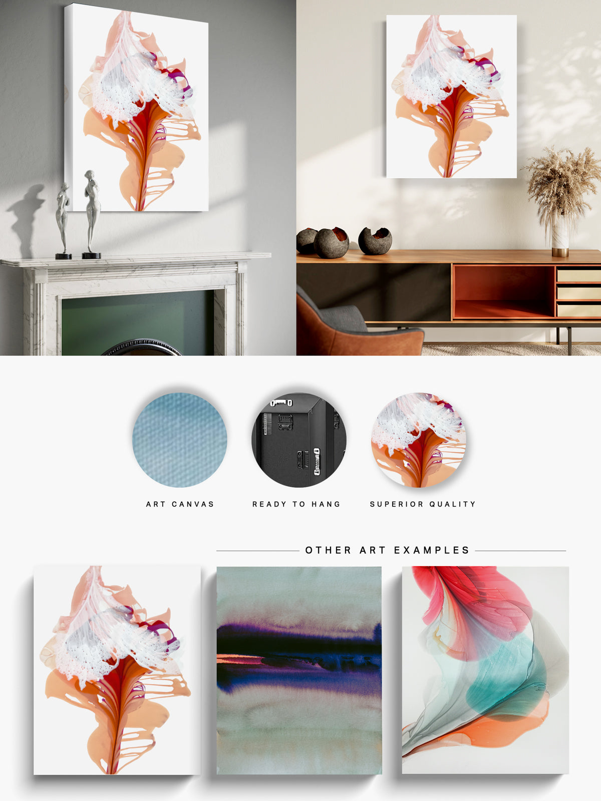 Botanical Wall Art Prints Abstract Floral Plant Watercolor Paper & Canvas | Bloom 16