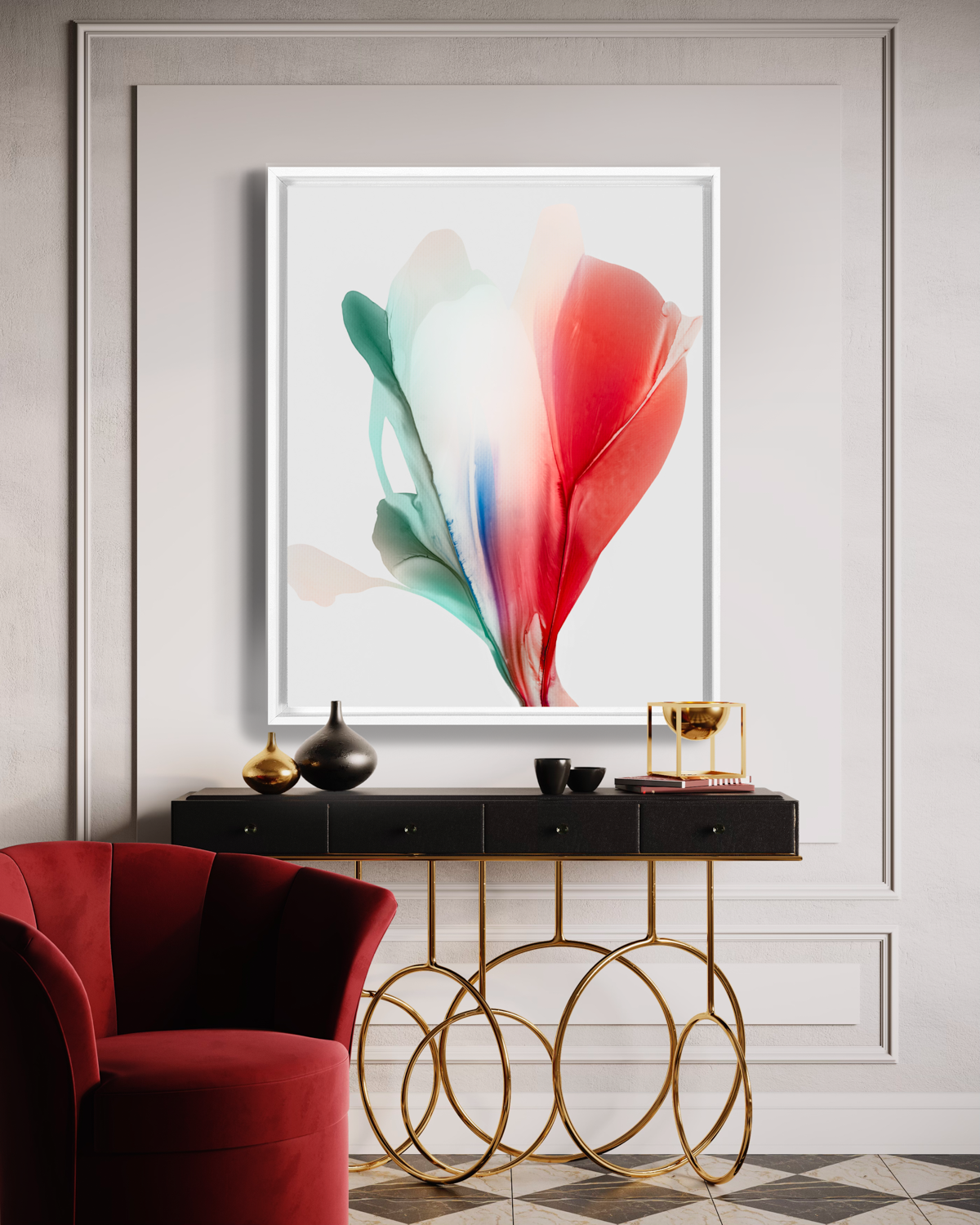 Botanical Wall Art Prints Abstract Floral Plant Watercolor Paper & Canvas | Bloom 4