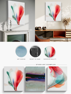 Botanical Wall Art Prints Abstract Floral Plant Watercolor Paper & Canvas | Bloom 4