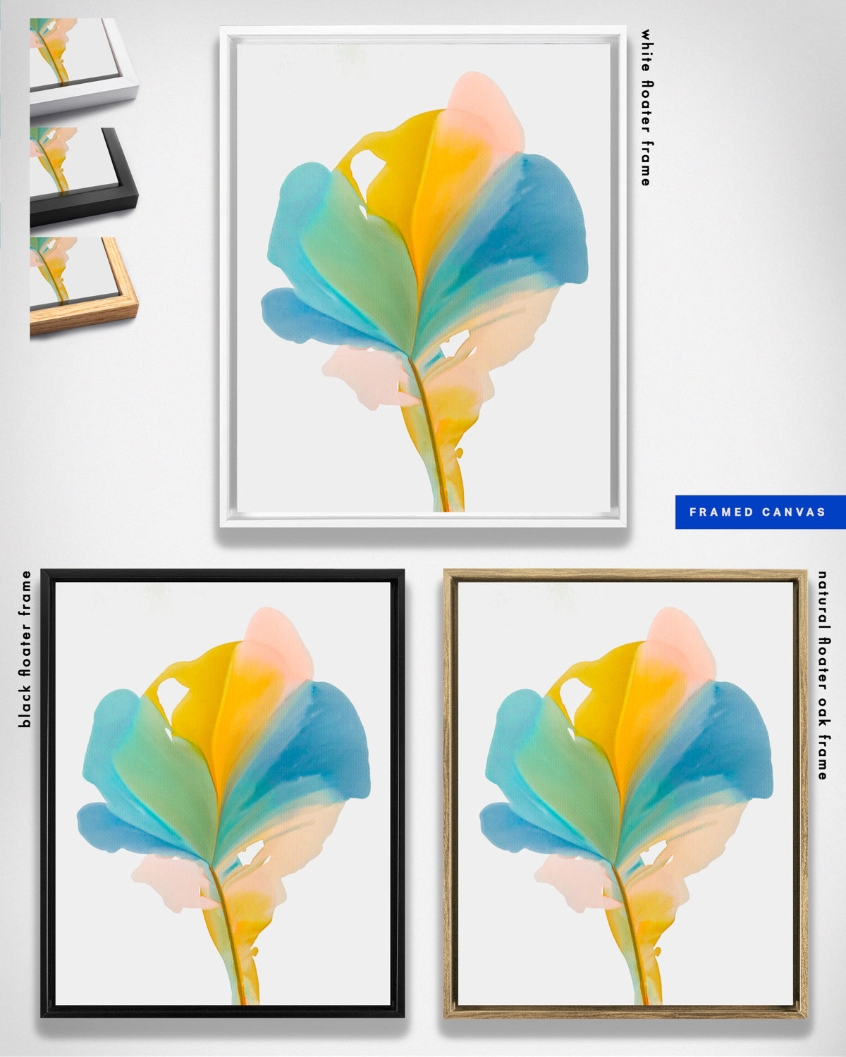 Botanical Wall Art Prints Abstract Floral Plant Watercolor Paper & Canvas | Bloom 19