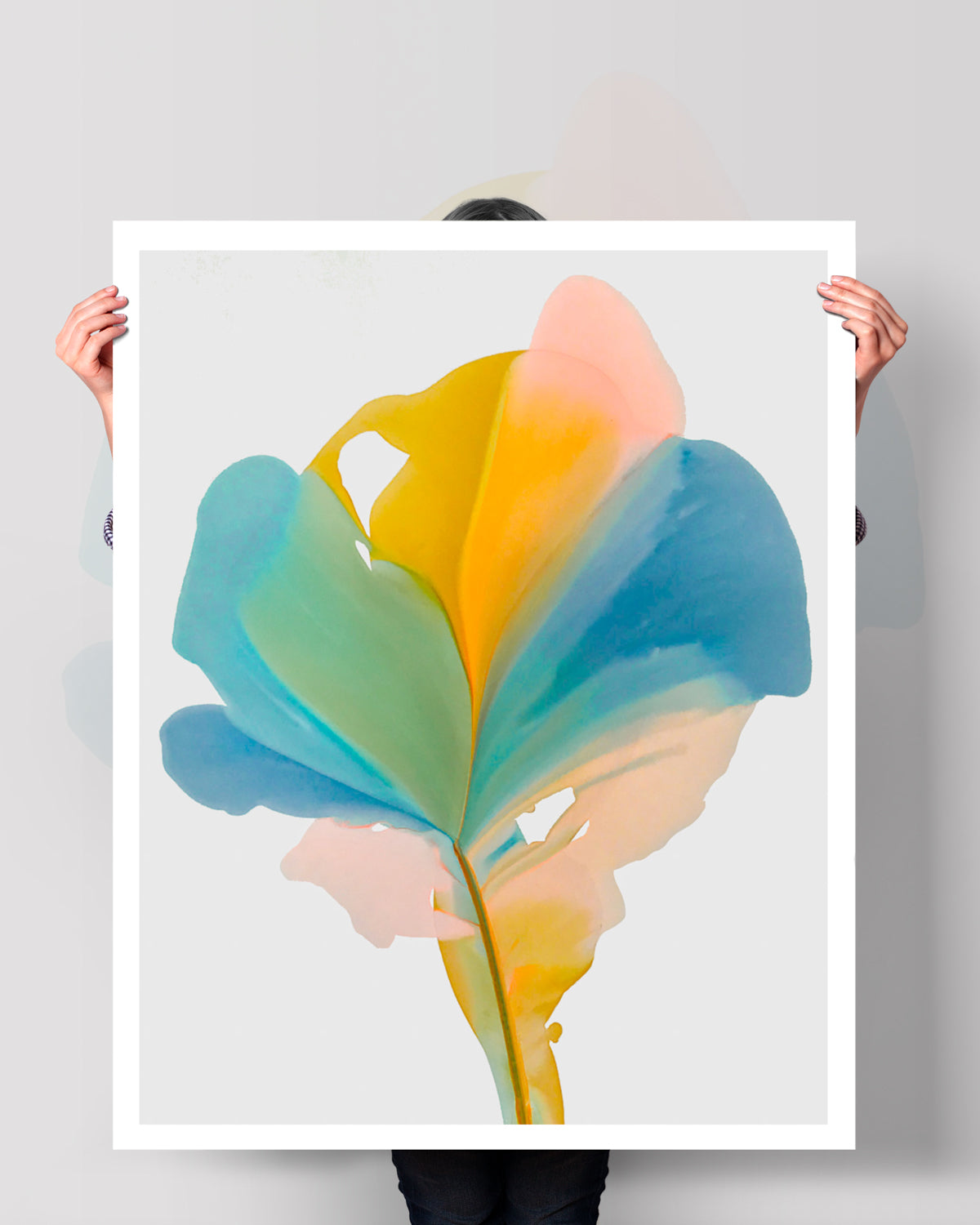 Botanical Wall Art Prints Abstract Floral Plant Watercolor Paper & Canvas | Bloom 19