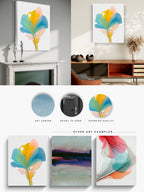 Botanical Wall Art Prints Abstract Floral Plant Watercolor Paper & Canvas | Bloom 19