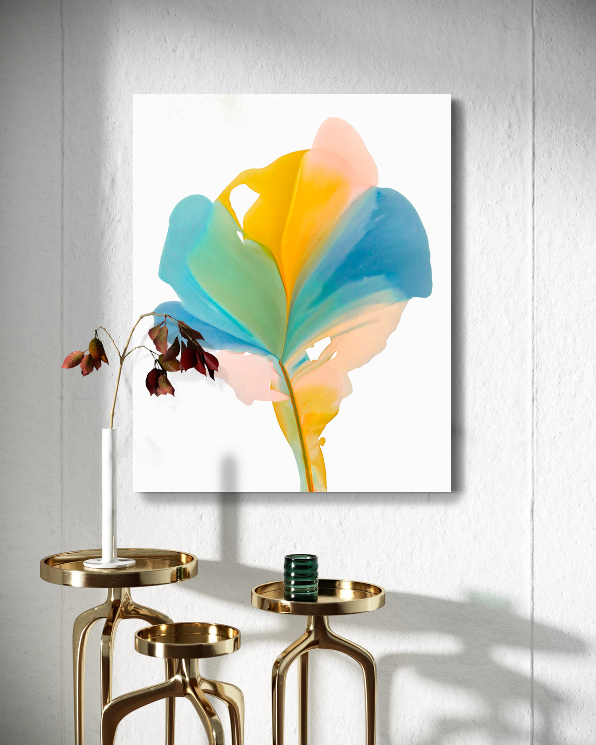 Botanical Wall Art Prints Abstract Floral Plant Watercolor Paper & Canvas | Bloom 19