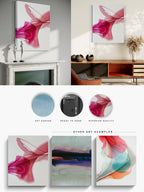 Botanical Wall Art Prints Abstract Floral Plant Watercolor Paper & Canvas | Bloom 2